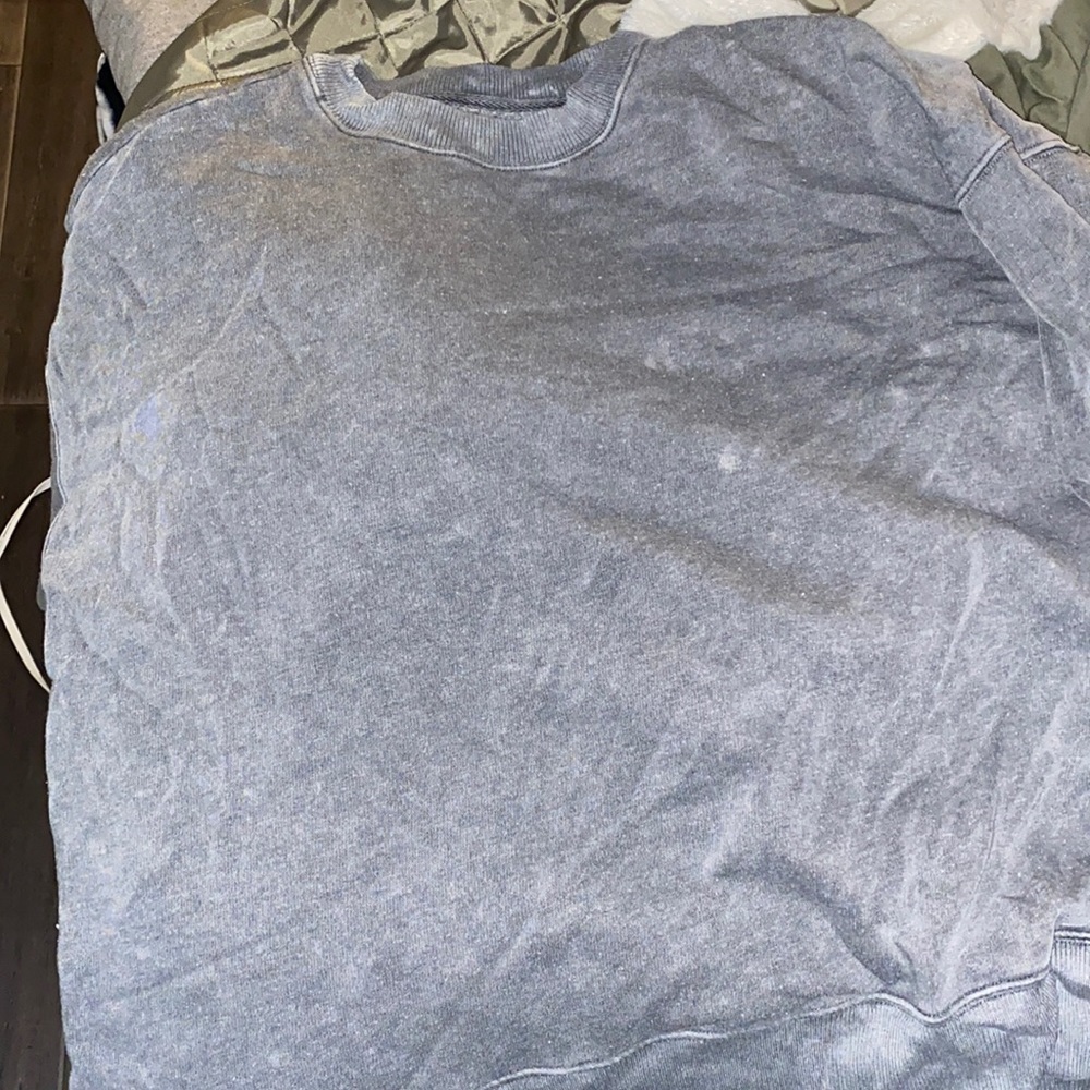 Gray oversized target sweater